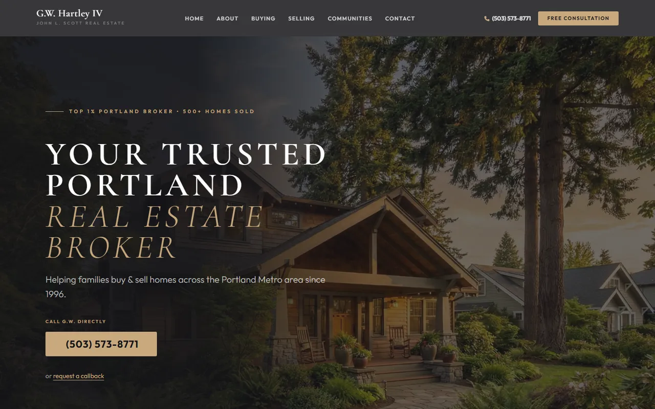 G.W. Hartley IV homepage designed and built by Lithium Marketing